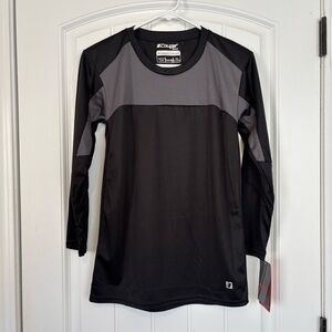Cougar Sport Black and Gray Long Sleeve Athletic Shirt Size 14/16 NWT
